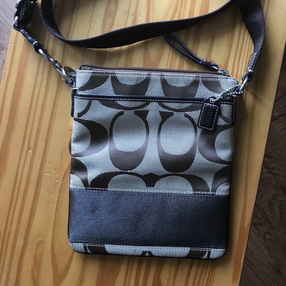 Signature coach monogrammed crossbody bag